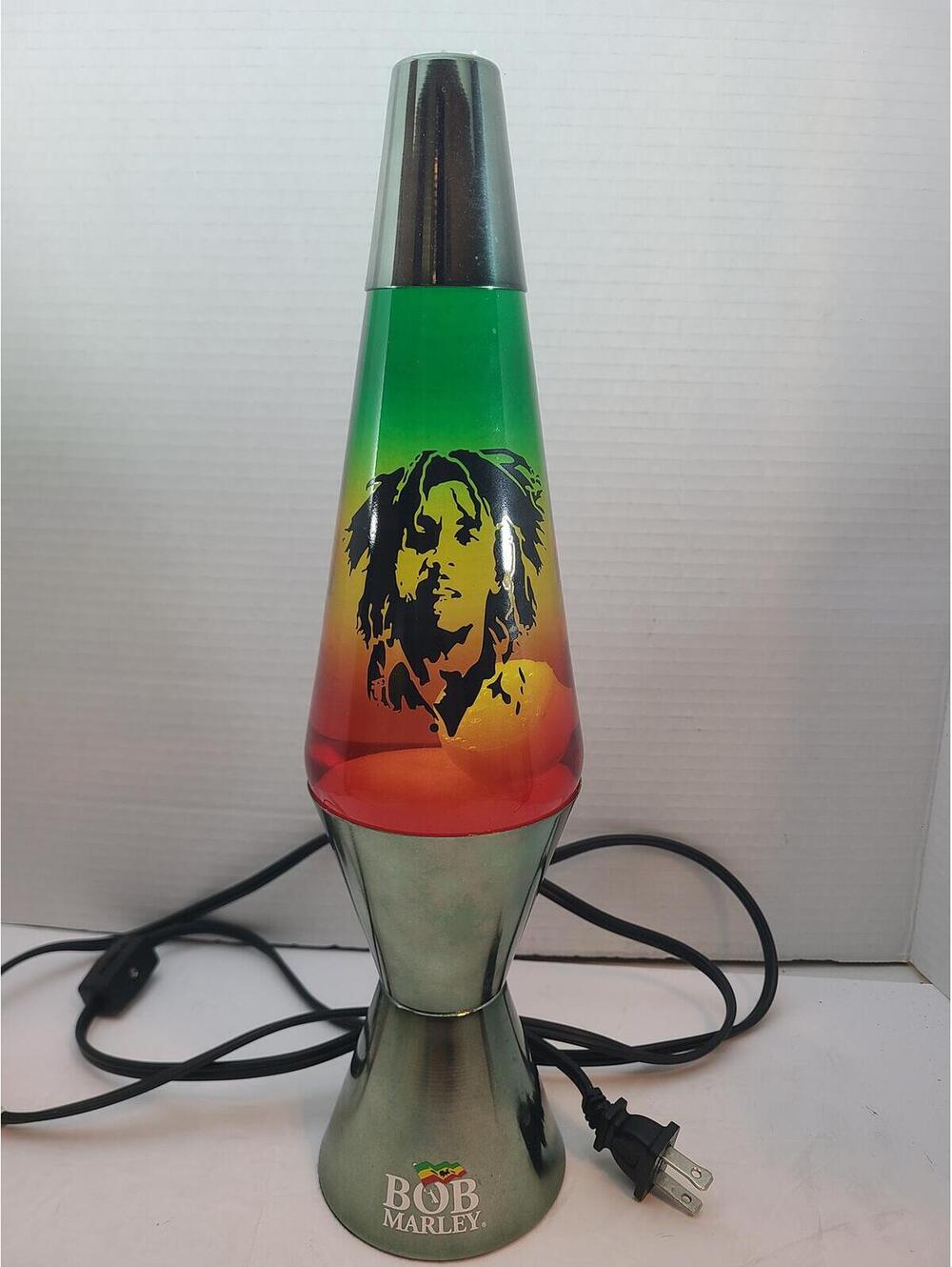 Lava Lamp Bob Marley Radiant Rasta 14.5" Discontinued Works!